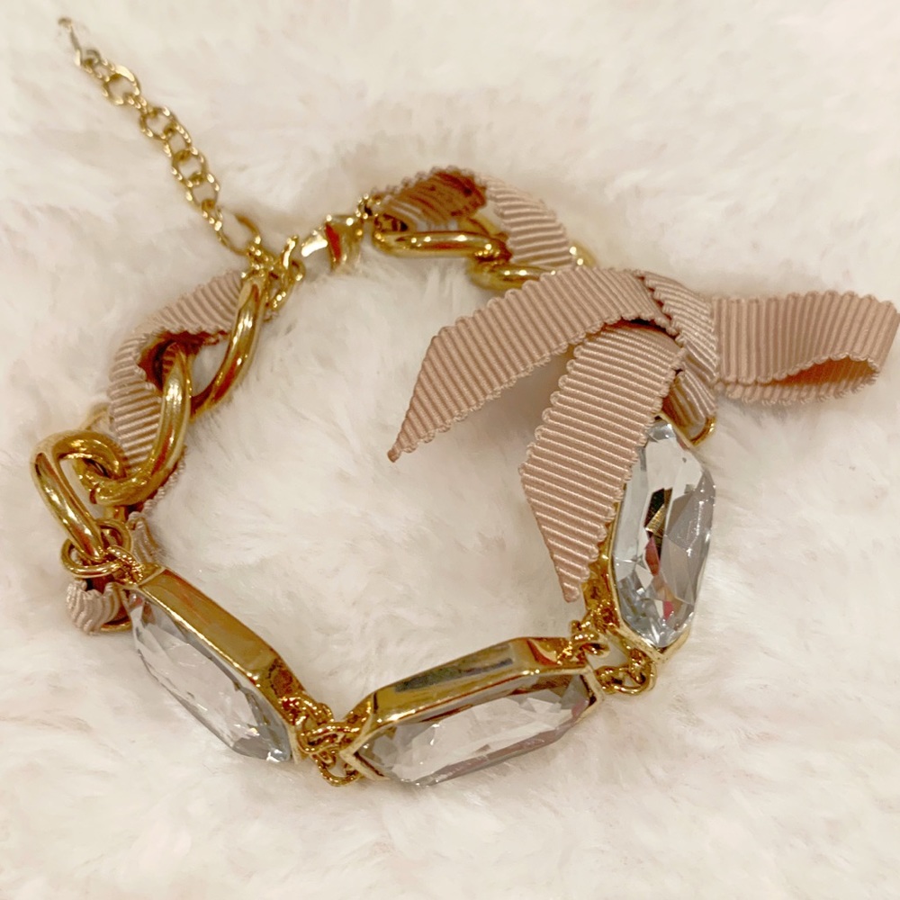 Rhinestone Ribbon Bracelet